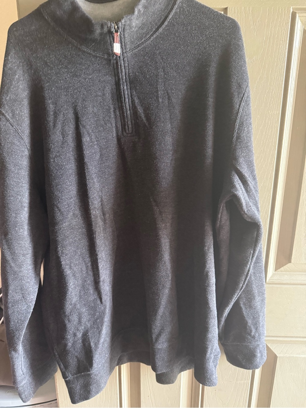 Lands' End Men's Charcoal Gray Half-Zip Sweater